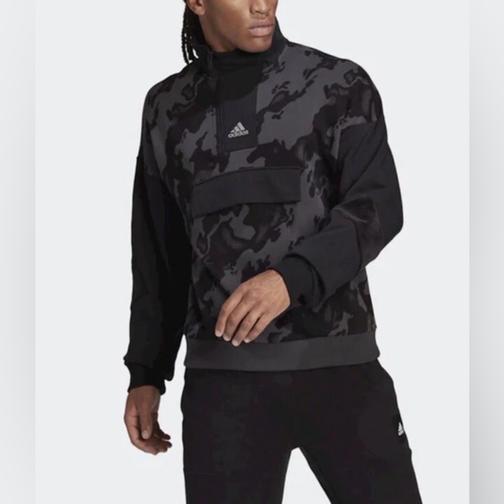 Adidas • Mens 1/4 Zip AOP Sports Training Pullover